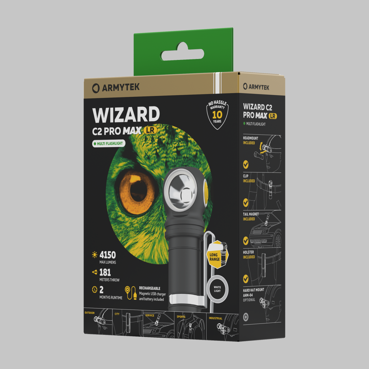 Мултиункционален челник-фенер Armytek Wizard C2 Pro Max LR студен ARMYTEK - изглед 7