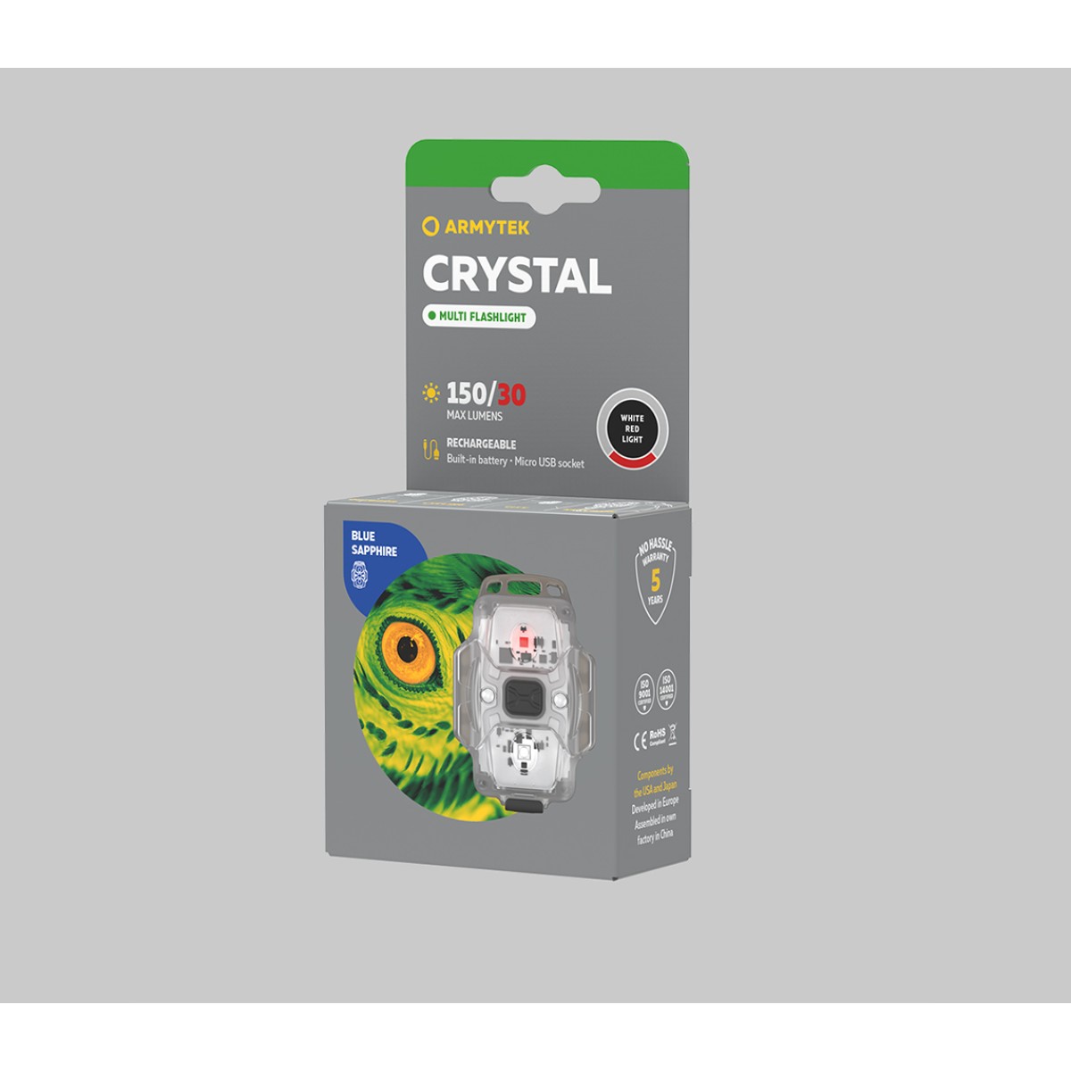 Мултифункционален челник-фенер Armytek Crystal син с допълнителна червена светлина 5 в 1 ARMYTEK - изглед 6 - Extreme-bg.com Мултифункционален челник-фенер Armytek Crystal син с допълнителна червена светлина 5 в 1 ARMYTEK - изглед 6