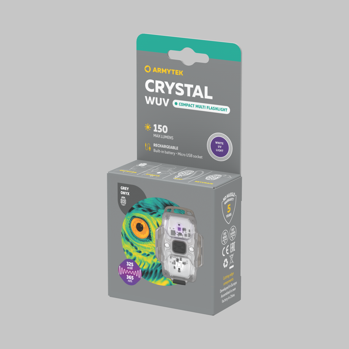 Мултиункционален челник-фенер Armytek Crystal WUV сив 6 в 1 ARMYTEK - изглед 5 - Extreme-bg.com Мултиункционален челник-фенер Armytek Crystal WUV сив 6 в 1 ARMYTEK - изглед 5