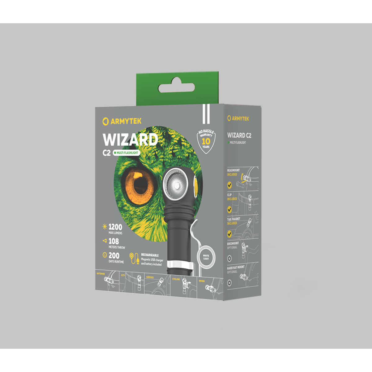 Мултиункционален челник-фенер Armytek Wizard C2 Magnet USB студен ARMYTEK - изглед 7