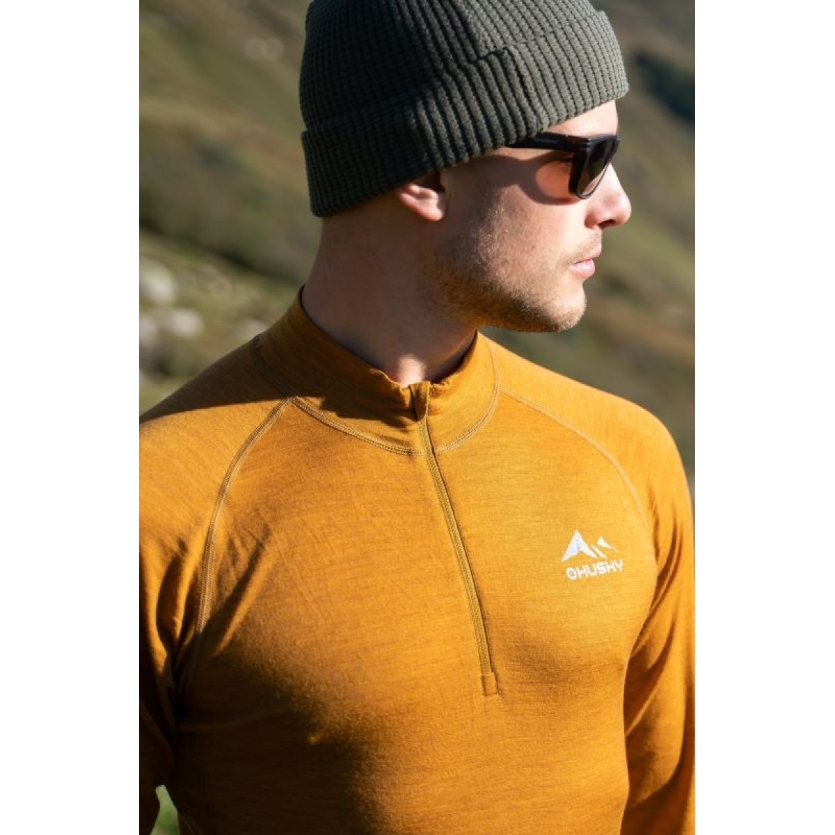 Man`s Merino thermal underwear Merow Zip M mustard HUSKY - view 6 - Extreme-bg.com Man`s Merino thermal underwear Merow Zip M mustard HUSKY - view 6