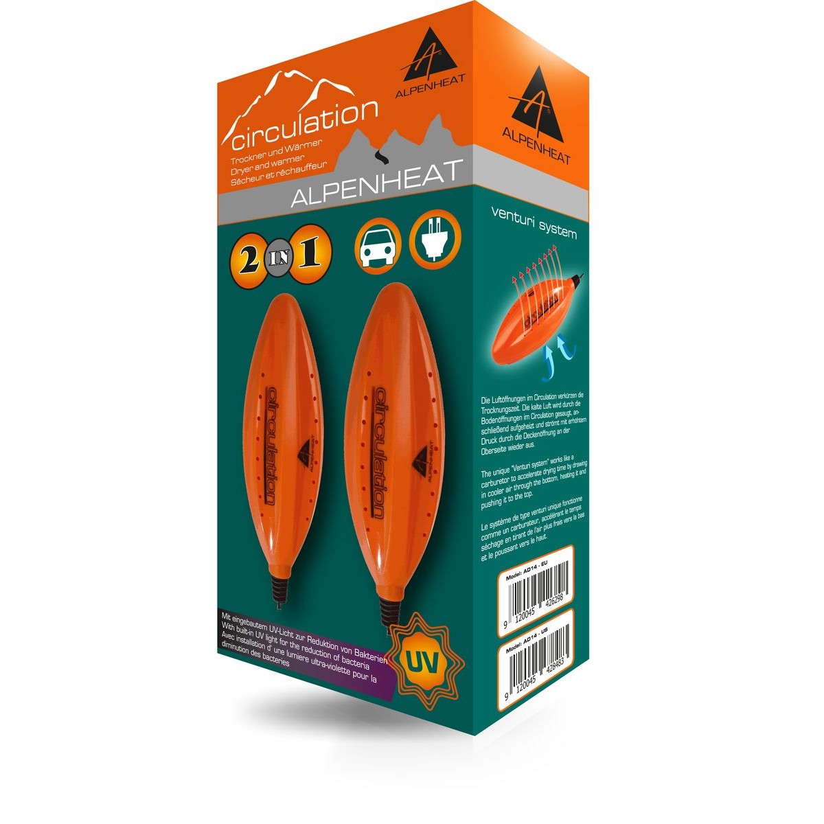 Изсушител с UV за обувки Alpenheat Circulation 2 in 1 AD14 за кола и за ток ALPENHEAT - изглед 2 - Extreme-bg.com Изсушител с UV за обувки Alpenheat Circulation 2 in 1 AD14 за кола и за ток ALPENHEAT - изглед 2