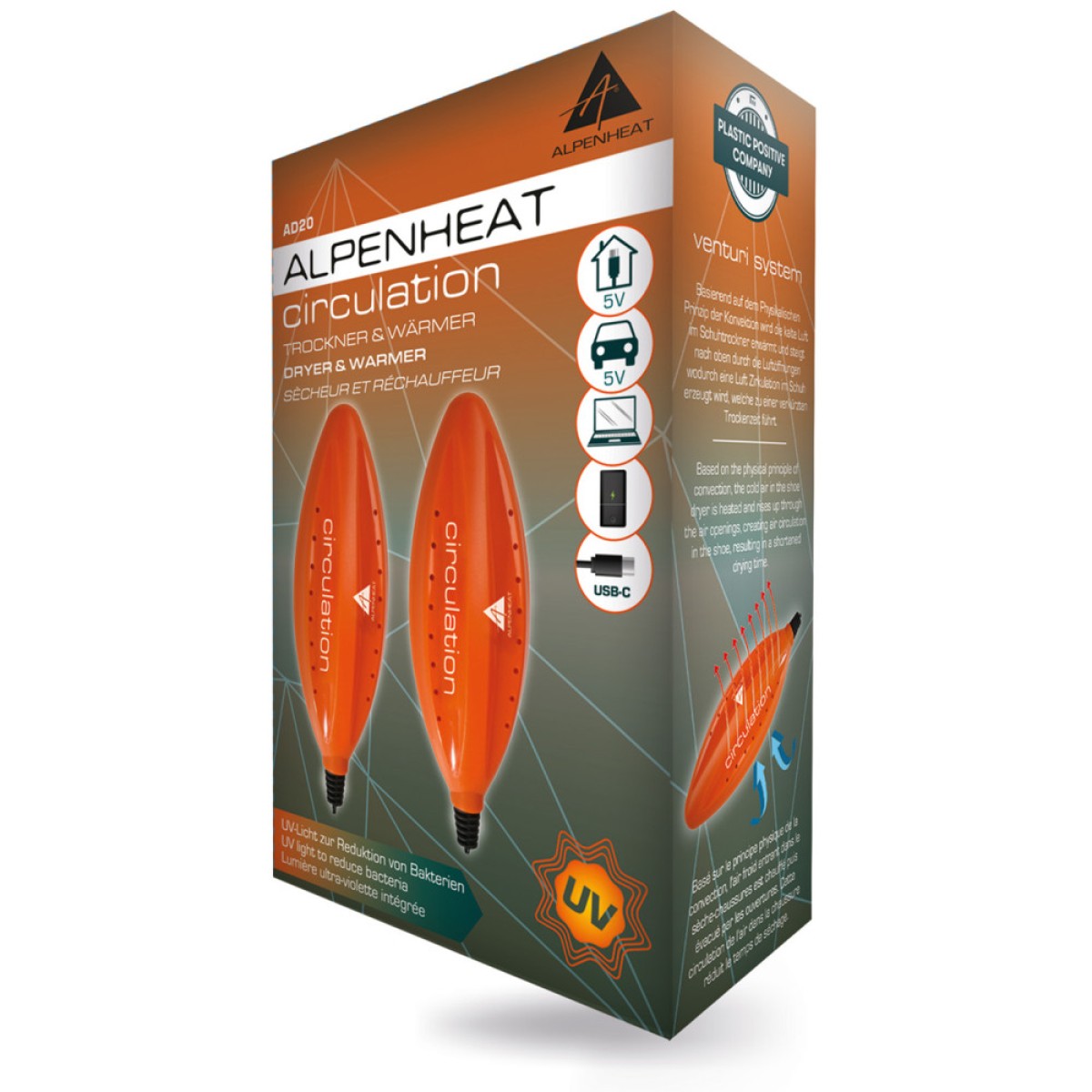 Dryer UV Alpenheat Circulation with USB AD20 ALPENHEAT - view 3 - Extreme-bg.com Dryer UV Alpenheat Circulation with USB AD20 ALPENHEAT - view 3
