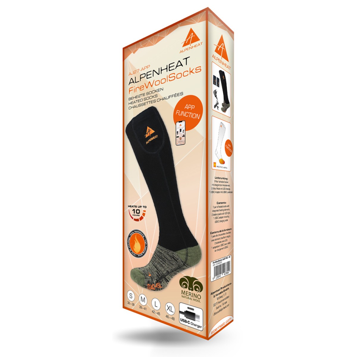Чорапи с отопление FIRE-SOCKS WOOL APP ALPENHEAT - изглед 9