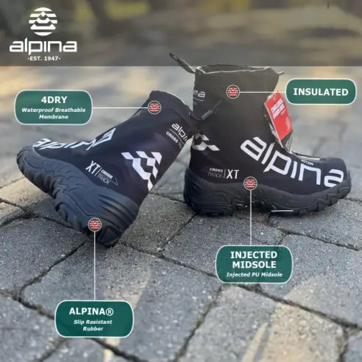 Xt Action BLK Олекотени зимни туристически обувки с THINSULATE ALPINA - изглед 5 - Extreme-bg.com Xt Action BLK Олекотени зимни туристически обувки с THINSULATE ALPINA - изглед 5