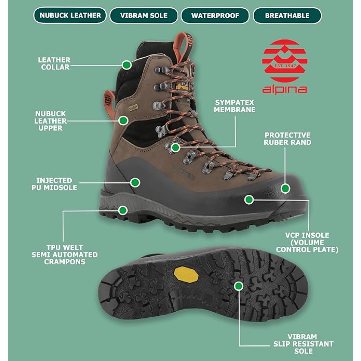NUPTSE winter hiking shoes ALPINA - view 5