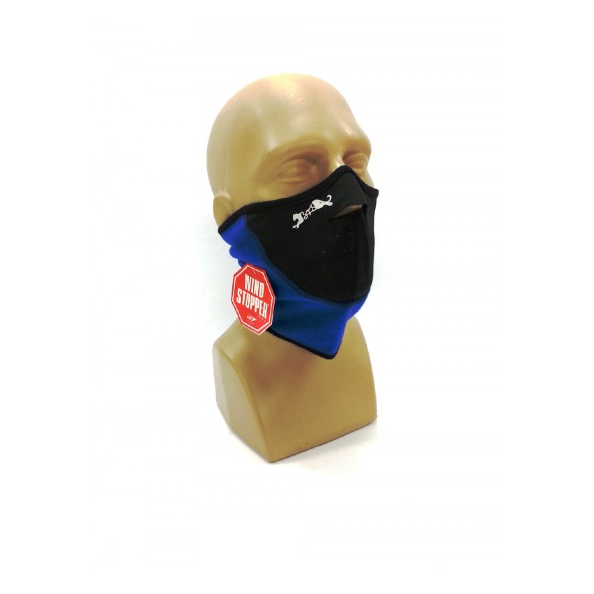 Half mask 67-01 blue BARS - view 2 - Extreme-bg.com Half mask 67-01 blue BARS - view 2