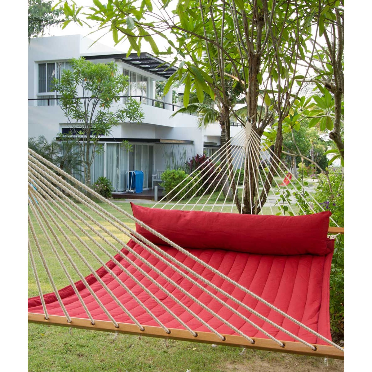 Double hammock with spreader bar and padded lying Alabama Red Pepper LA SIESTA - view 9 - Extreme-bg.com Double hammock with spreader bar and padded lying Alabama Red Pepper LA SIESTA - view 9