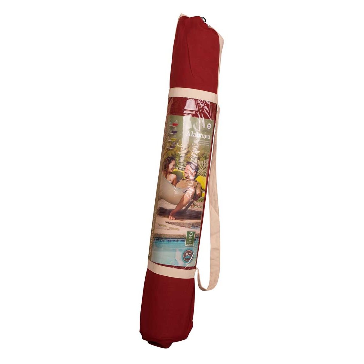 Double hammock with spreader bar and padded lying Alabama Red Pepper LA SIESTA - view 4 - Extreme-bg.com Double hammock with spreader bar and padded lying Alabama Red Pepper LA SIESTA - view 4