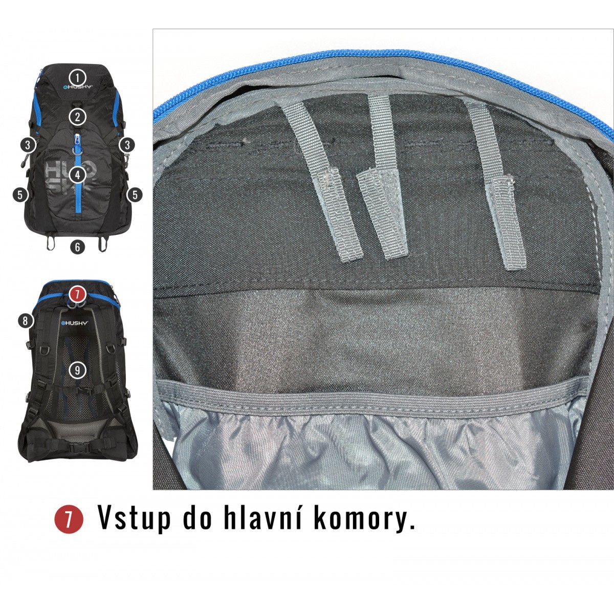 Раница Salmon 30 black HUSKY - изглед 5 - Extreme-bg.com Раница Salmon 30 black HUSKY - изглед 5