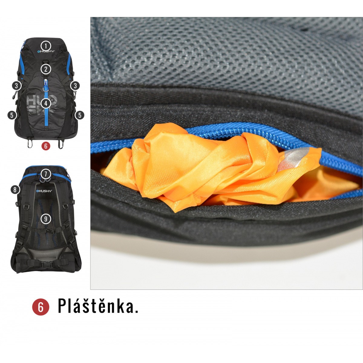 Раница Salmon 30 black HUSKY - изглед 9 - Extreme-bg.com Раница Salmon 30 black HUSKY - изглед 9