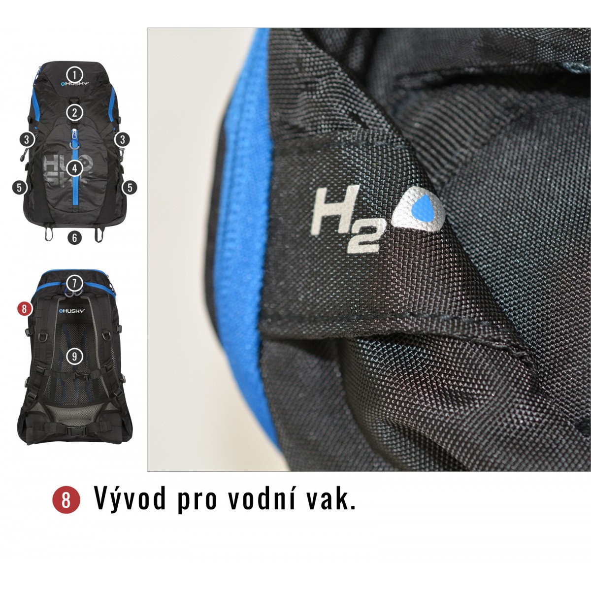 Раница Salmon 30 black HUSKY - изглед 8 - Extreme-bg.com Раница Salmon 30 black HUSKY - изглед 8