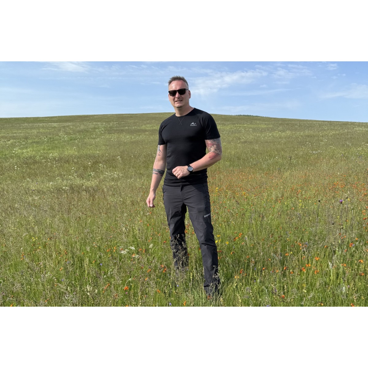 Men's Merino thermal underwear T-shirt Mersa M blue HUSKY - view 5 - Extreme-bg.com Men's Merino thermal underwear T-shirt Mersa M blue HUSKY - view 5