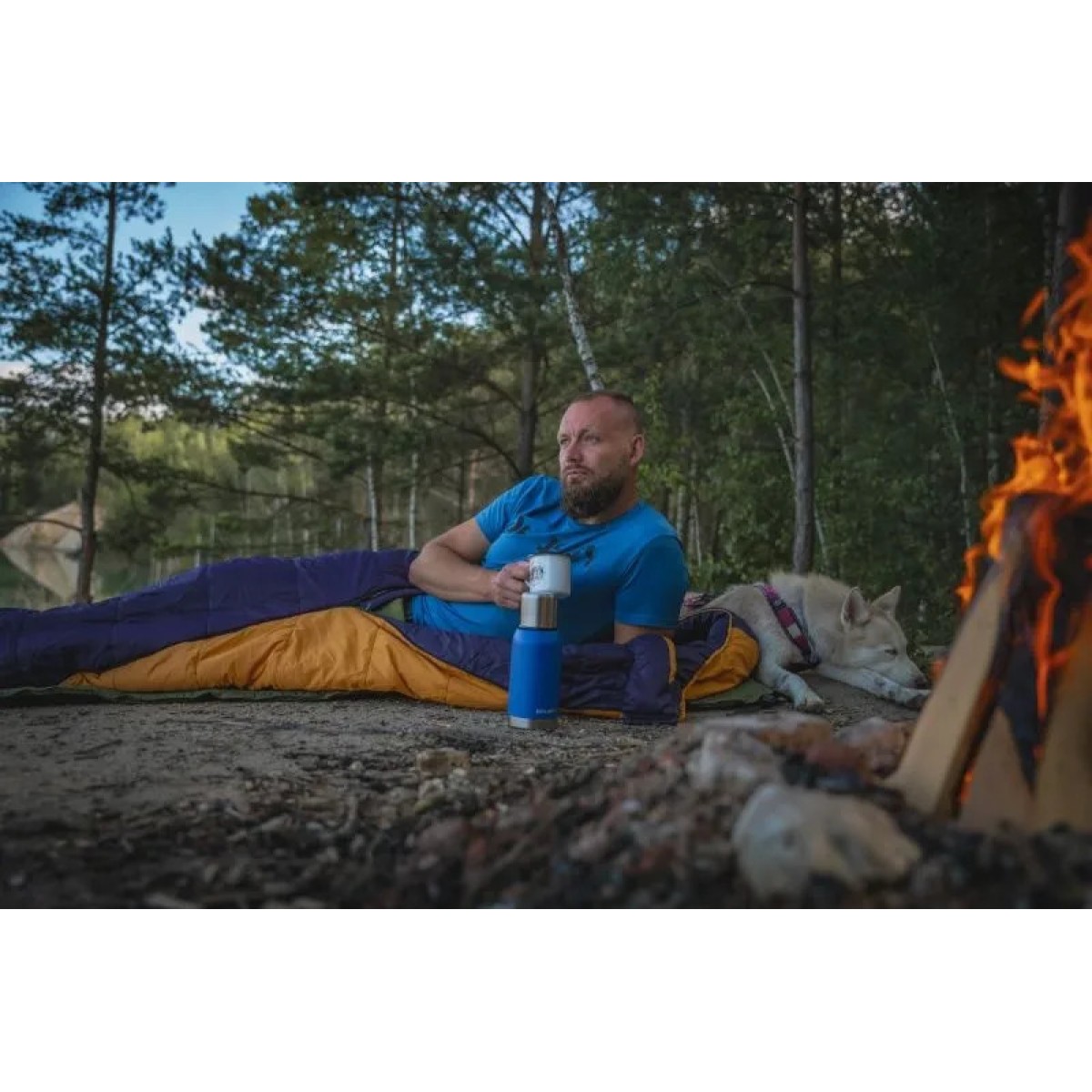Зимен спален чувал ENJOY PLUS -25 °C blue/orange HUSKY - изглед 9 - Extreme-bg.com Зимен спален чувал ENJOY PLUS -25 °C blue/orange HUSKY - изглед 9
