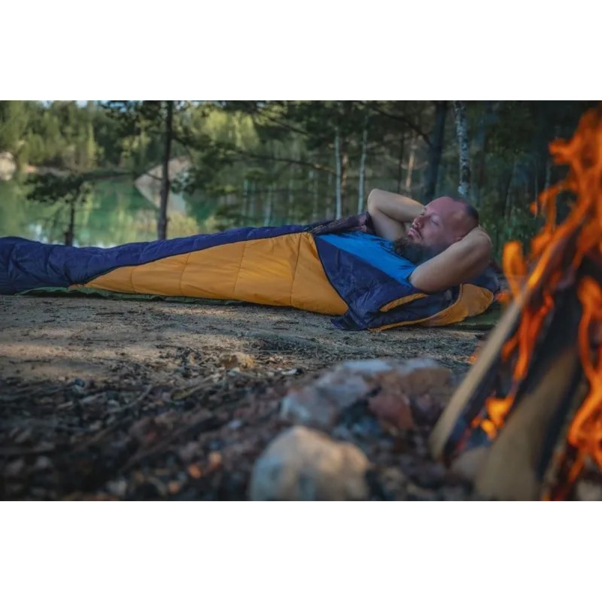 Зимен спален чувал ENJOY PLUS -25 °C blue/orange HUSKY - изглед 4 - Extreme-bg.com Зимен спален чувал ENJOY PLUS -25 °C blue/orange HUSKY - изглед 4