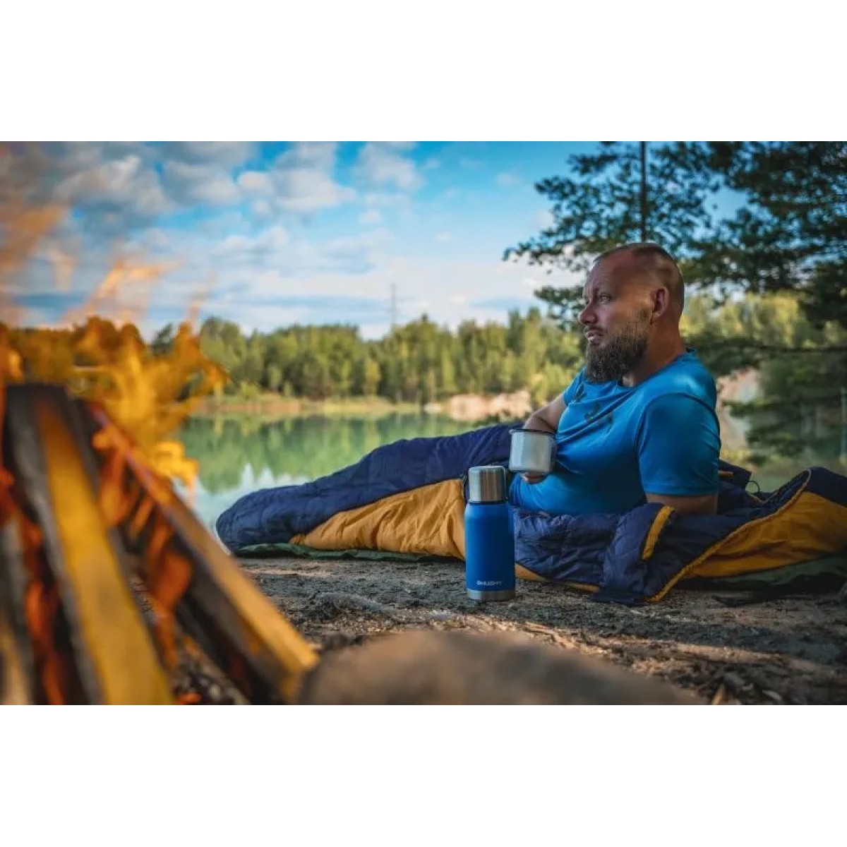 Зимен спален чувал ENJOY PLUS -25 °C blue/orange HUSKY - изглед 5 - Extreme-bg.com Зимен спален чувал ENJOY PLUS -25 °C blue/orange HUSKY - изглед 5