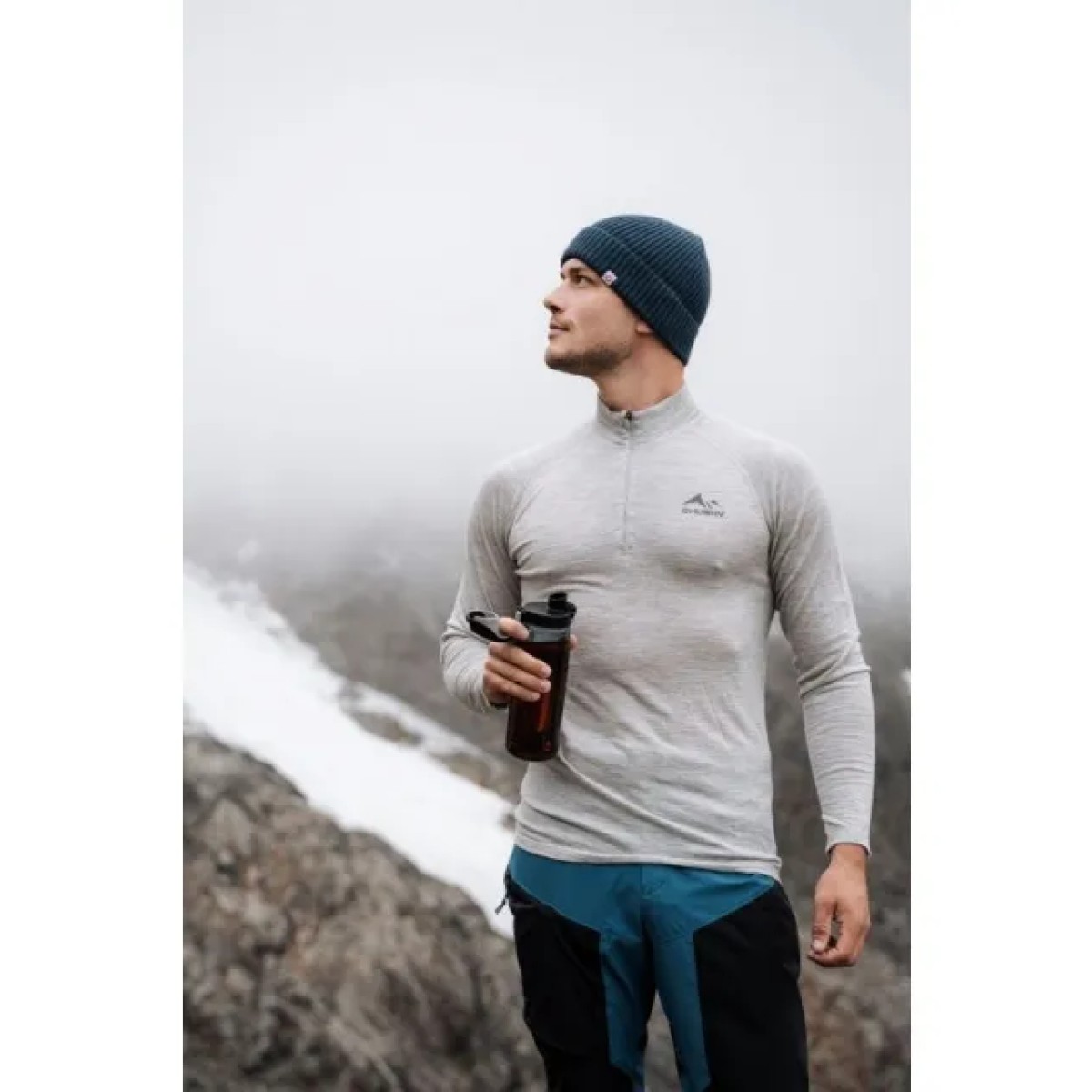 Мъжко мериносово термо бельо Merow zip M light grey HUSKY - изглед 7 - Extreme-bg.com Мъжко мериносово термо бельо Merow zip M light grey HUSKY - изглед 7