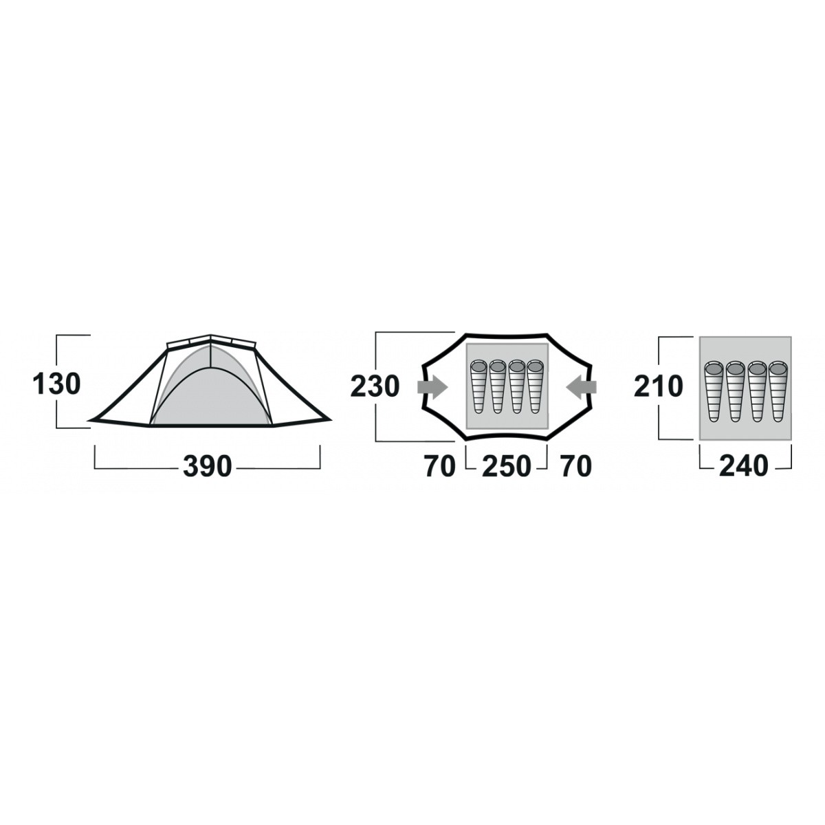 Tent Brofur 4 green HUSKY - view 9