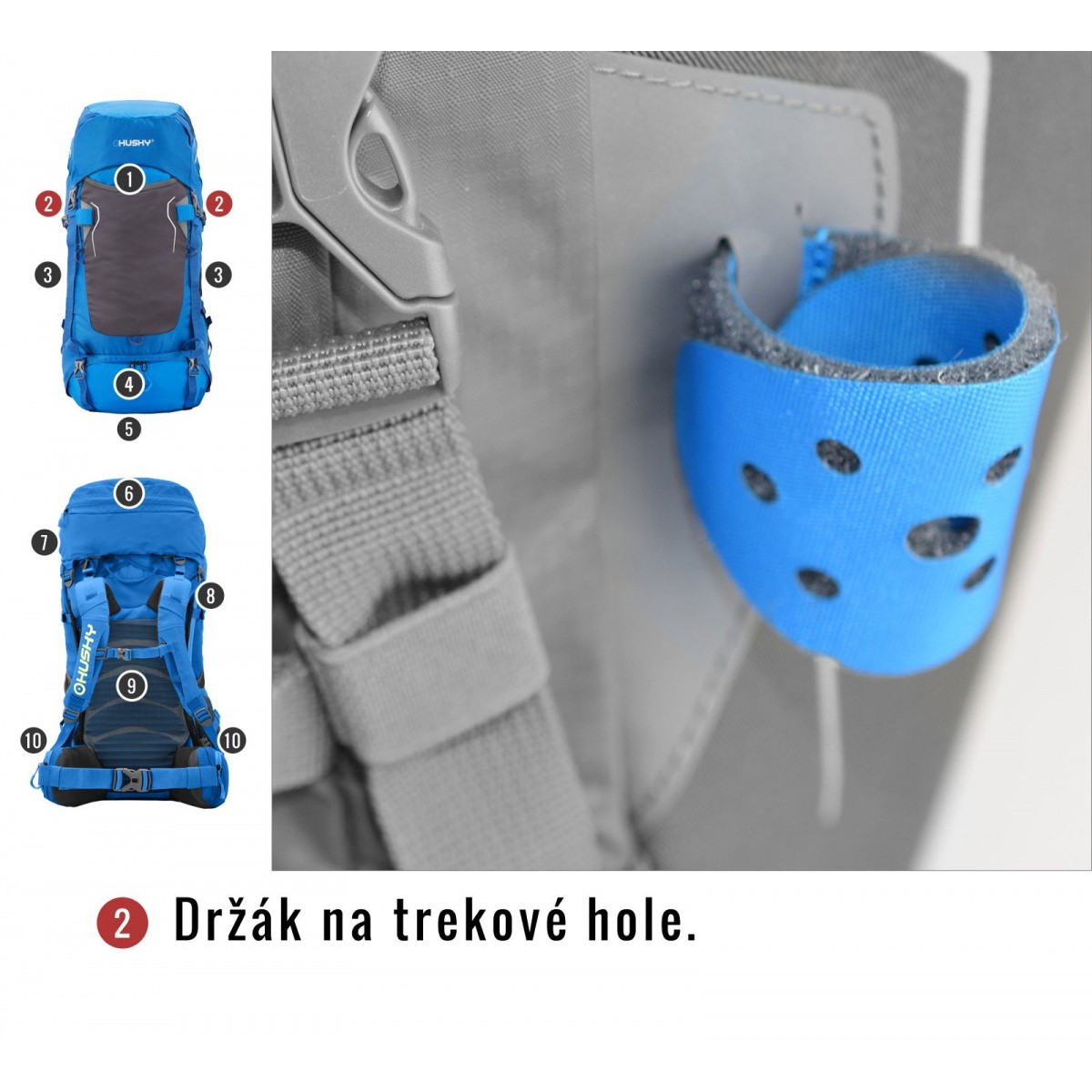 BACKPACK RONY 50 BLUE HUSKY - view 5 - Extreme-bg.com BACKPACK RONY 50 BLUE HUSKY - view 5