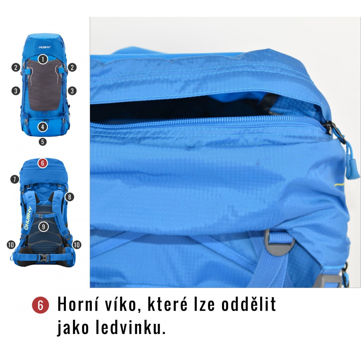 BACKPACK RONY 50 BLUE HUSKY - view 8 - Extreme-bg.com BACKPACK RONY 50 BLUE HUSKY - view 8