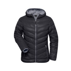 Дамско пухено яке JN1059 black/grey