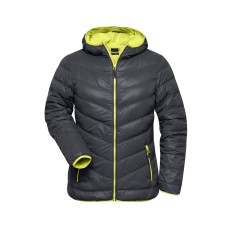Дамско пухено яке JN1059 carbon/acid-yellow