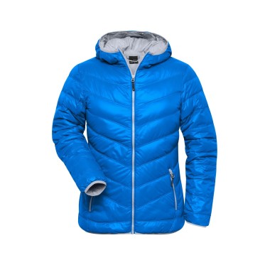 Дамско пухено яке JN1059 blue/silver JAMES AND NICHOLSON - изглед 1
