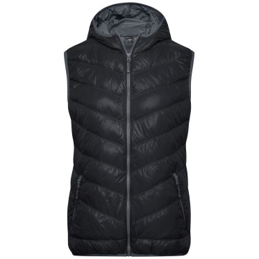 LADIES` FEATHER VEST JN 1061 BLACK/GREY JAMES AND NICHOLSON - view 1