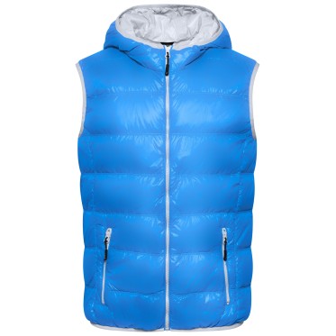 Мъжки пухен елек JN1062 blue/silver JAMES AND NICHOLSON - изглед 1