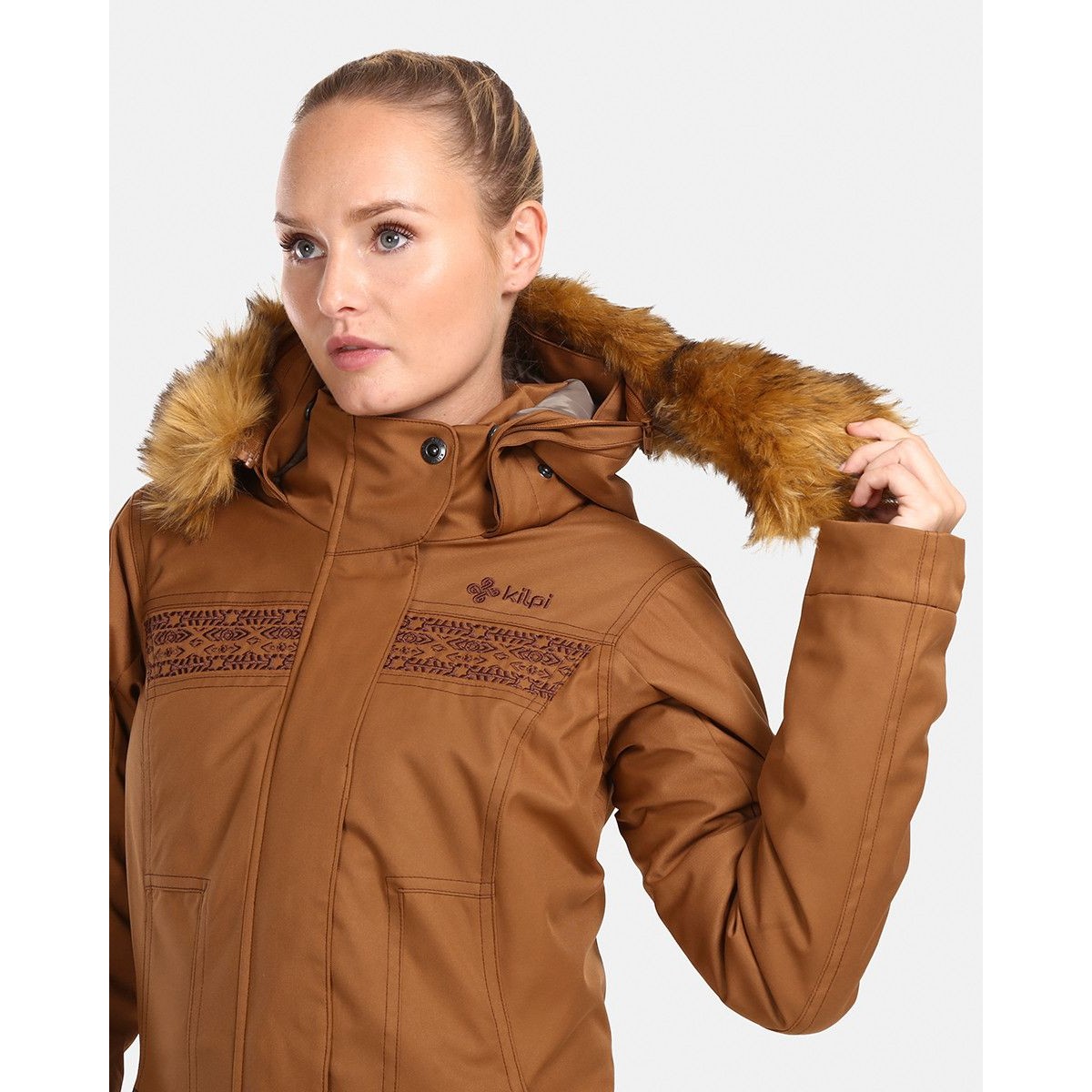 Women´s winter coat Kilpi PERU-W BRN KILPI - view 6 - Extreme-bg.com Women´s winter coat Kilpi PERU-W BRN KILPI - view 6