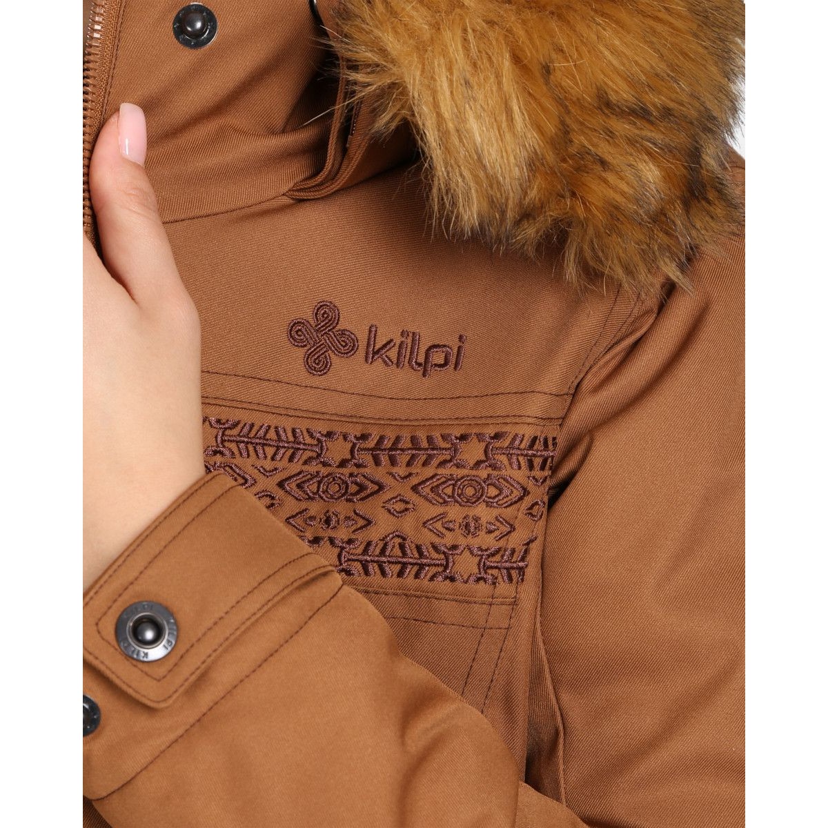 Women´s winter coat Kilpi PERU-W BRN KILPI - view 8 - Extreme-bg.com Women´s winter coat Kilpi PERU-W BRN KILPI - view 8