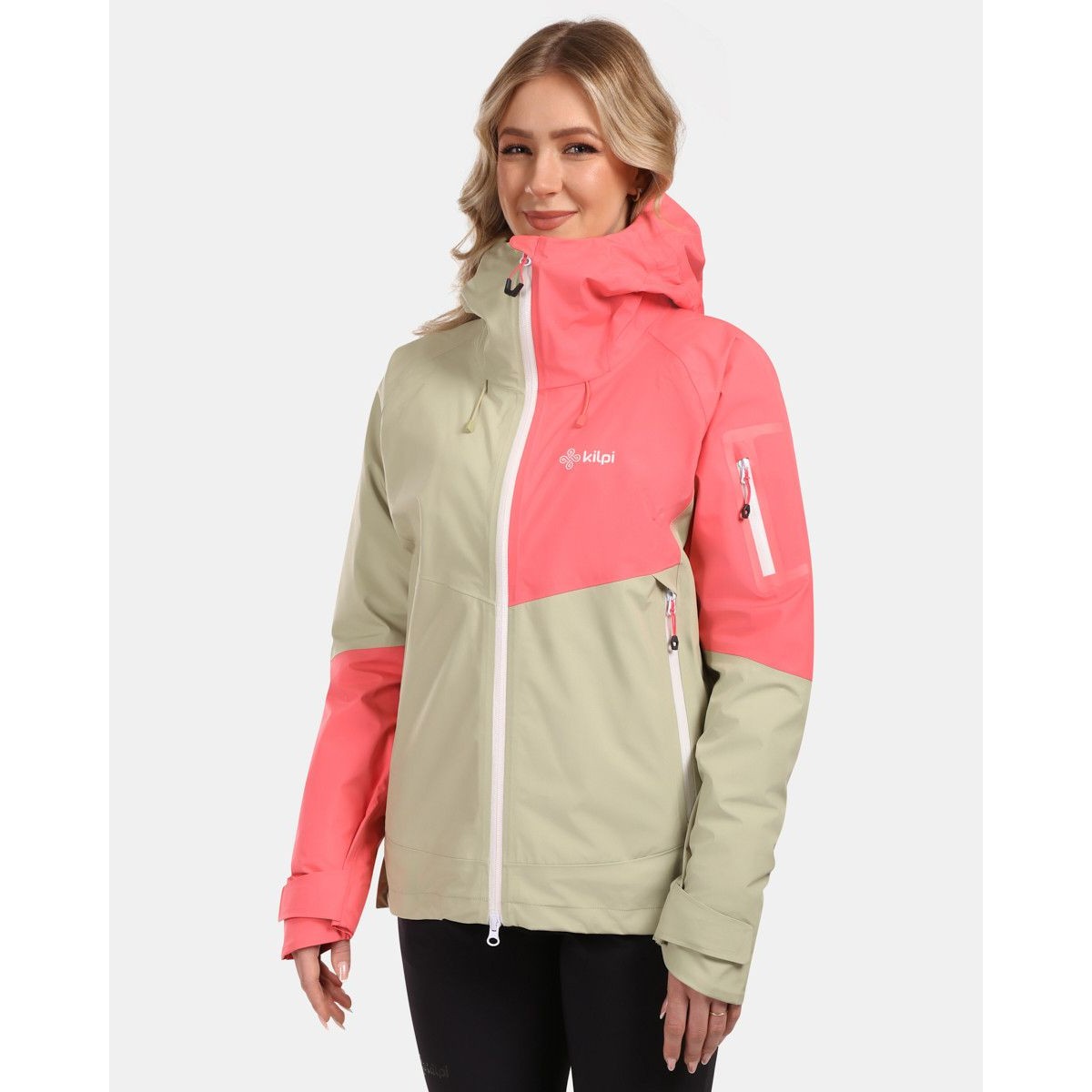Women`s hardshell waterproof jacket Kilpi MAMBA-W YL KILPI - view 2 - Extreme-bg.com Women`s hardshell waterproof jacket Kilpi MAMBA-W YL KILPI - view 2