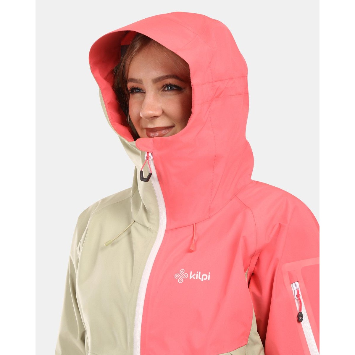 Women`s hardshell waterproof jacket Kilpi MAMBA-W YL KILPI - view 4 - Extreme-bg.com Women`s hardshell waterproof jacket Kilpi MAMBA-W YL KILPI - view 4
