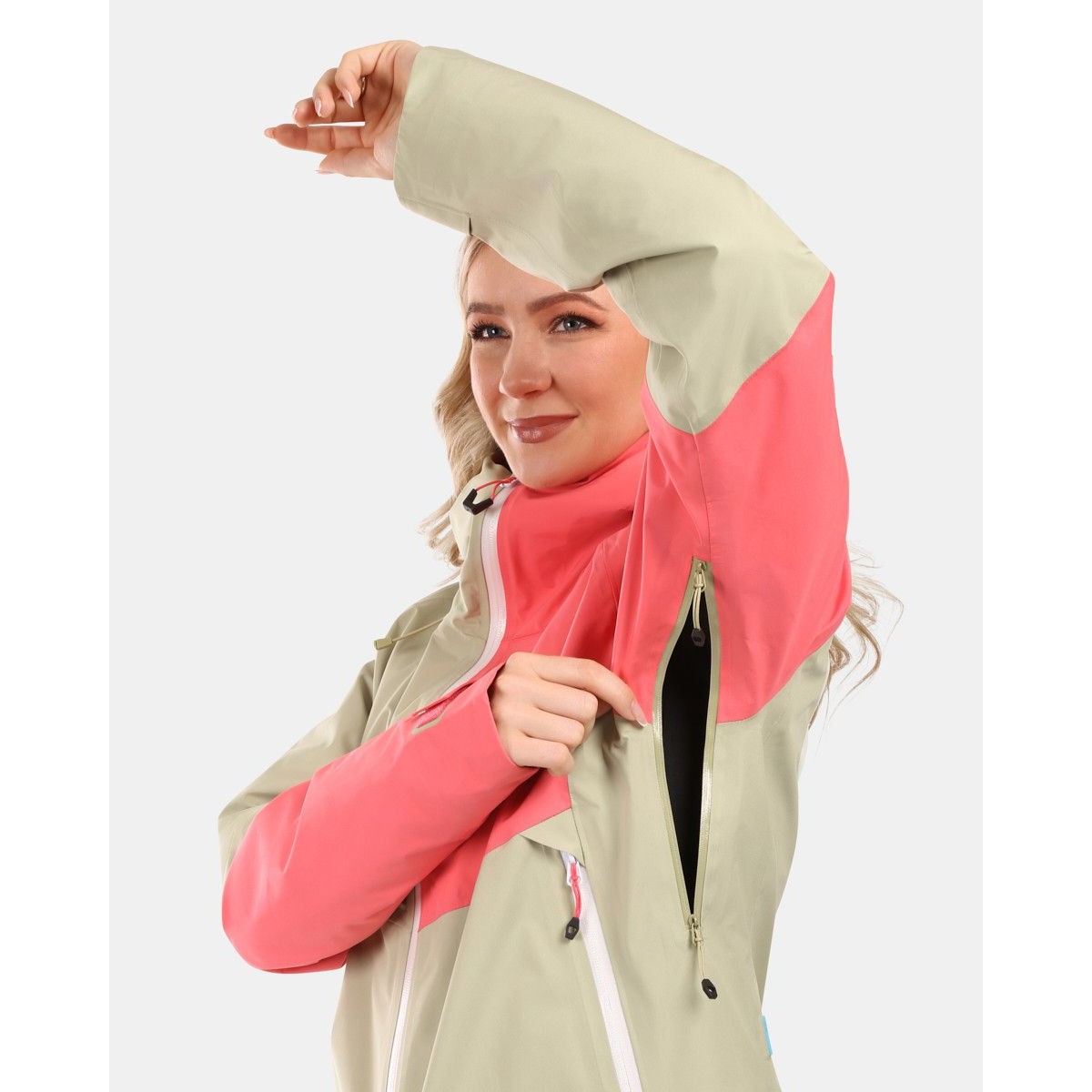 Women`s hardshell waterproof jacket Kilpi MAMBA-W YL KILPI - view 5 - Extreme-bg.com Women`s hardshell waterproof jacket Kilpi MAMBA-W YL KILPI - view 5