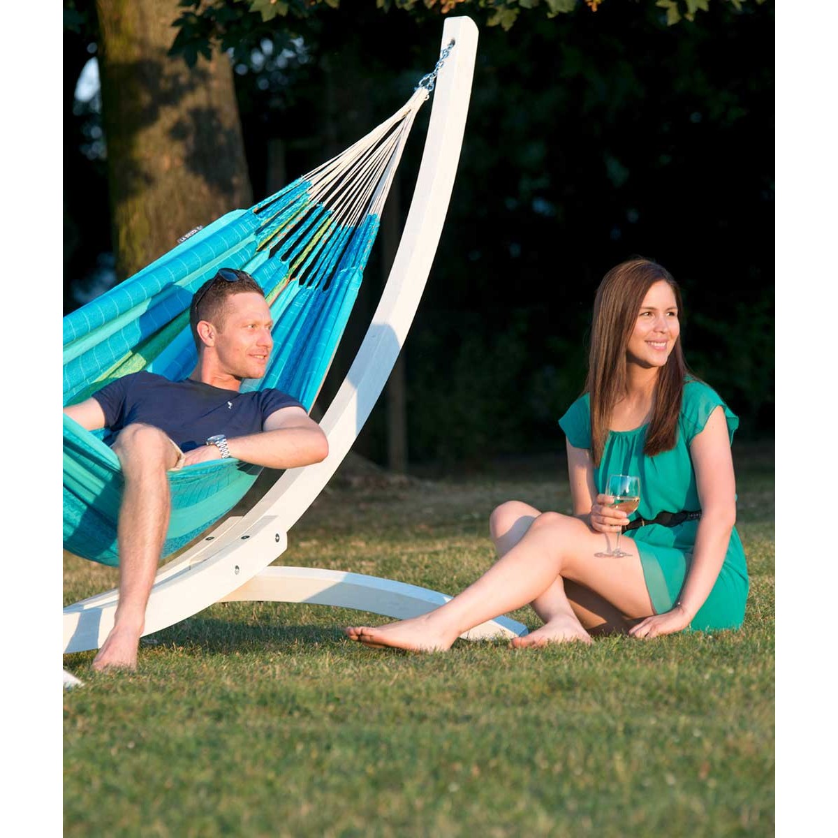 Kingsize Classic Hammock Flora Curaçao LA SIESTA - view 3 - Extreme-bg.com Kingsize Classic Hammock Flora Curaçao LA SIESTA - view 3