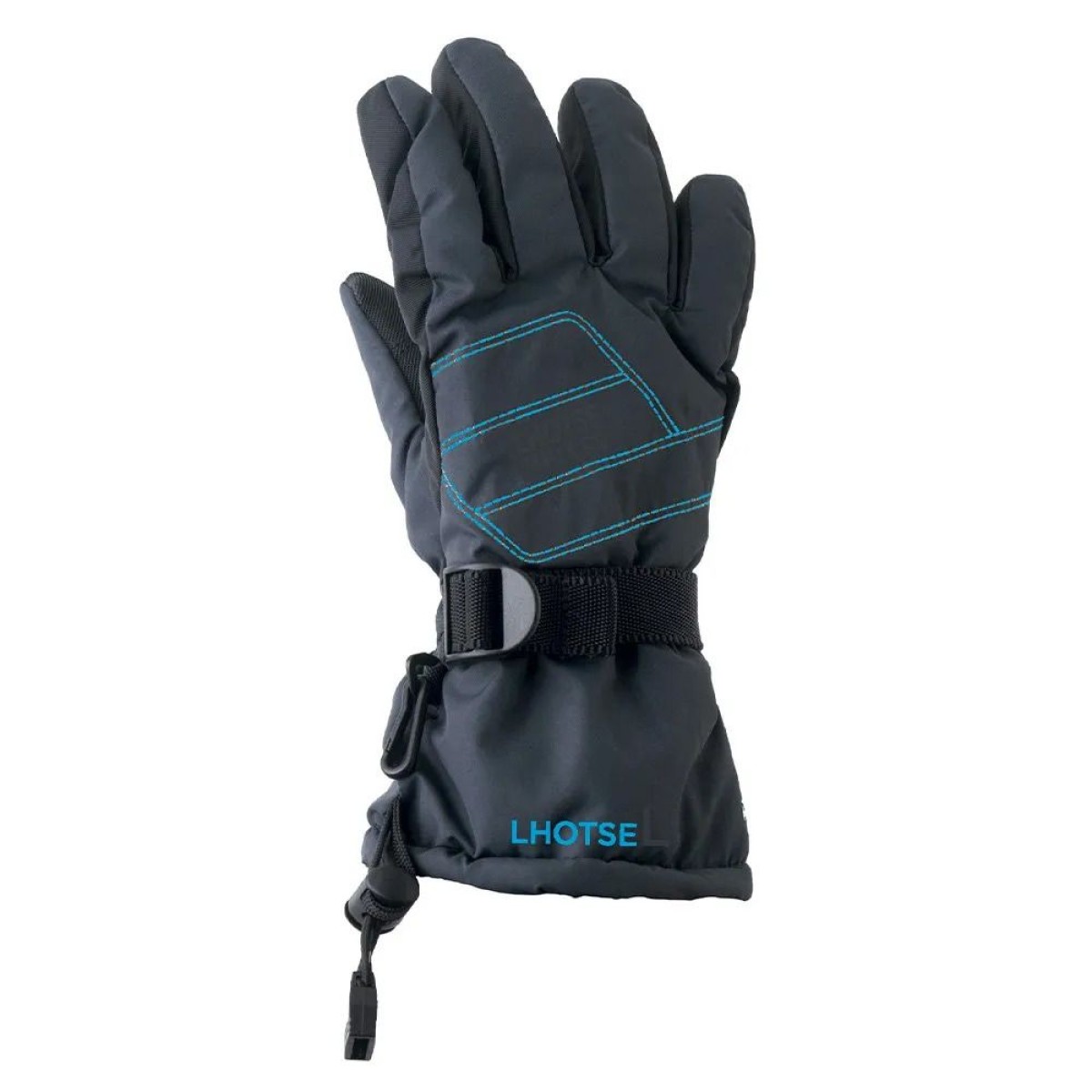 Kid's Ski Gloves Zwar Kid Anthracite/blue LHOTSE - view 2 - Extreme-bg.com Kid's Ski Gloves Zwar Kid Anthracite/blue LHOTSE - view 2