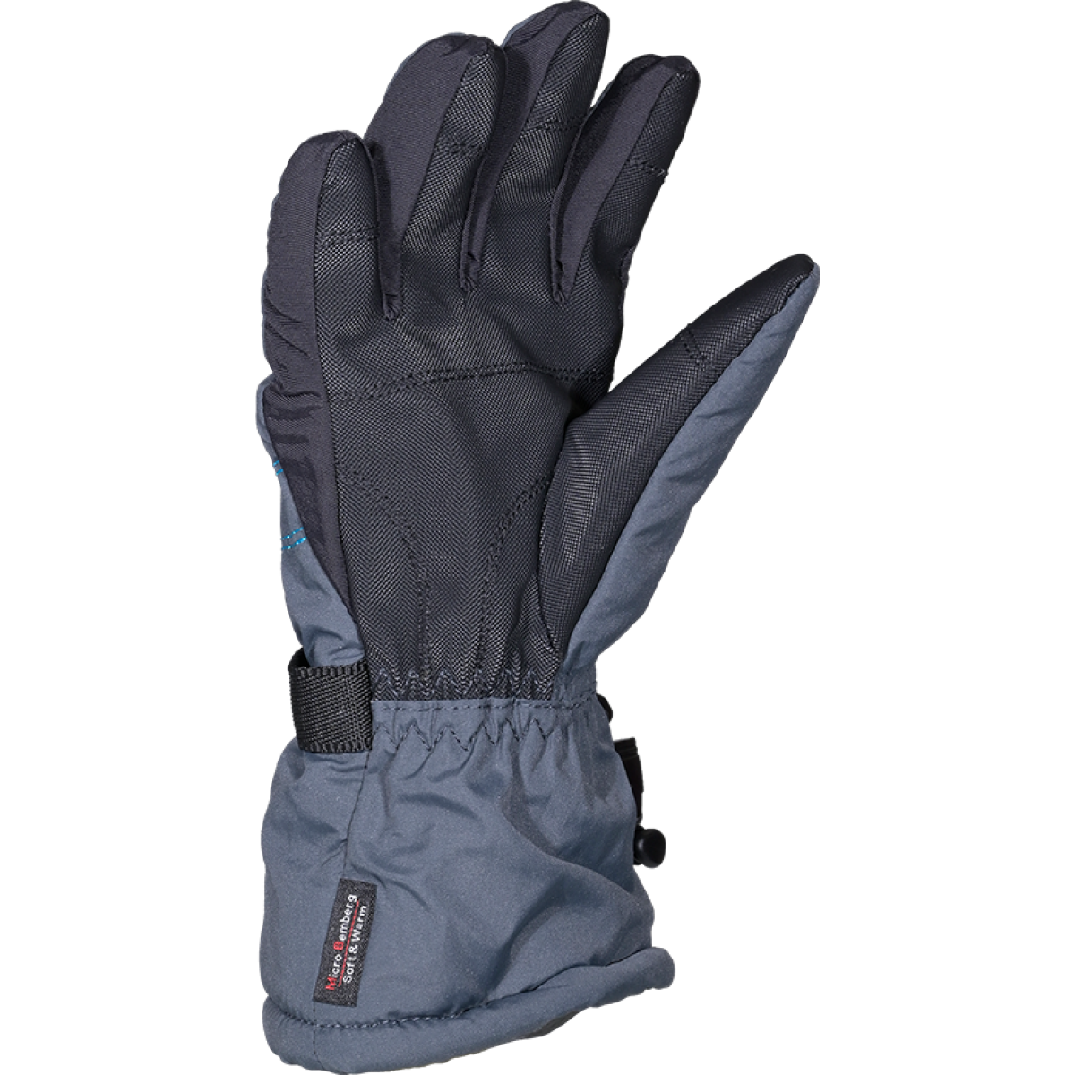 Kid's Ski Gloves Zwar Kid Anthracite/blue LHOTSE - view 3 - Extreme-bg.com Kid's Ski Gloves Zwar Kid Anthracite/blue LHOTSE - view 3