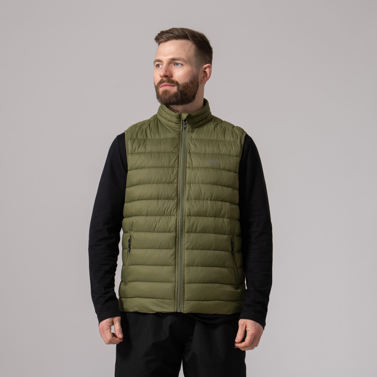 Mens Synergy Insulated Thermolite Gilet Khaki MAC IN A SAC - view 2