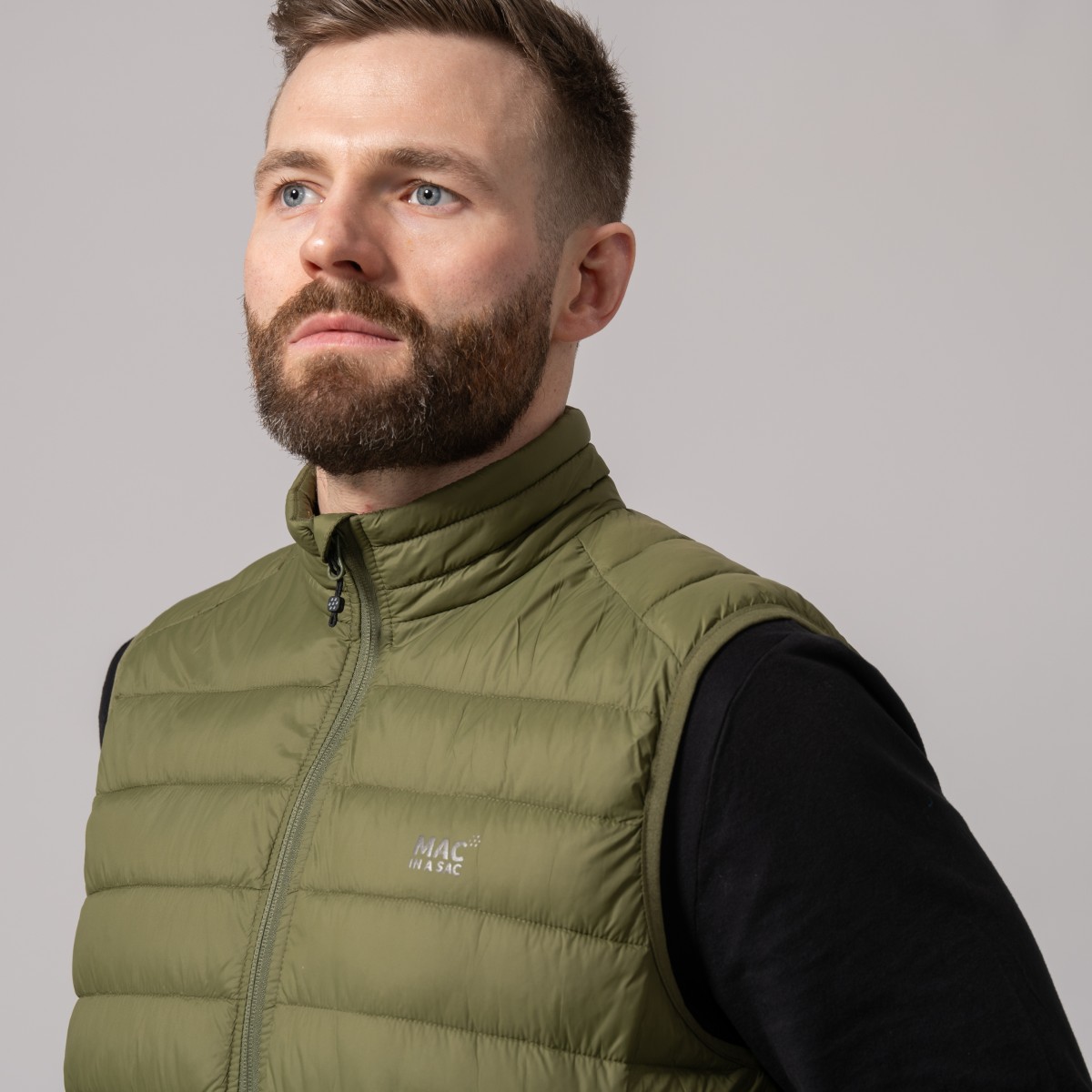 Mens Synergy Insulated Thermolite Gilet Khaki MAC IN A SAC - view 5