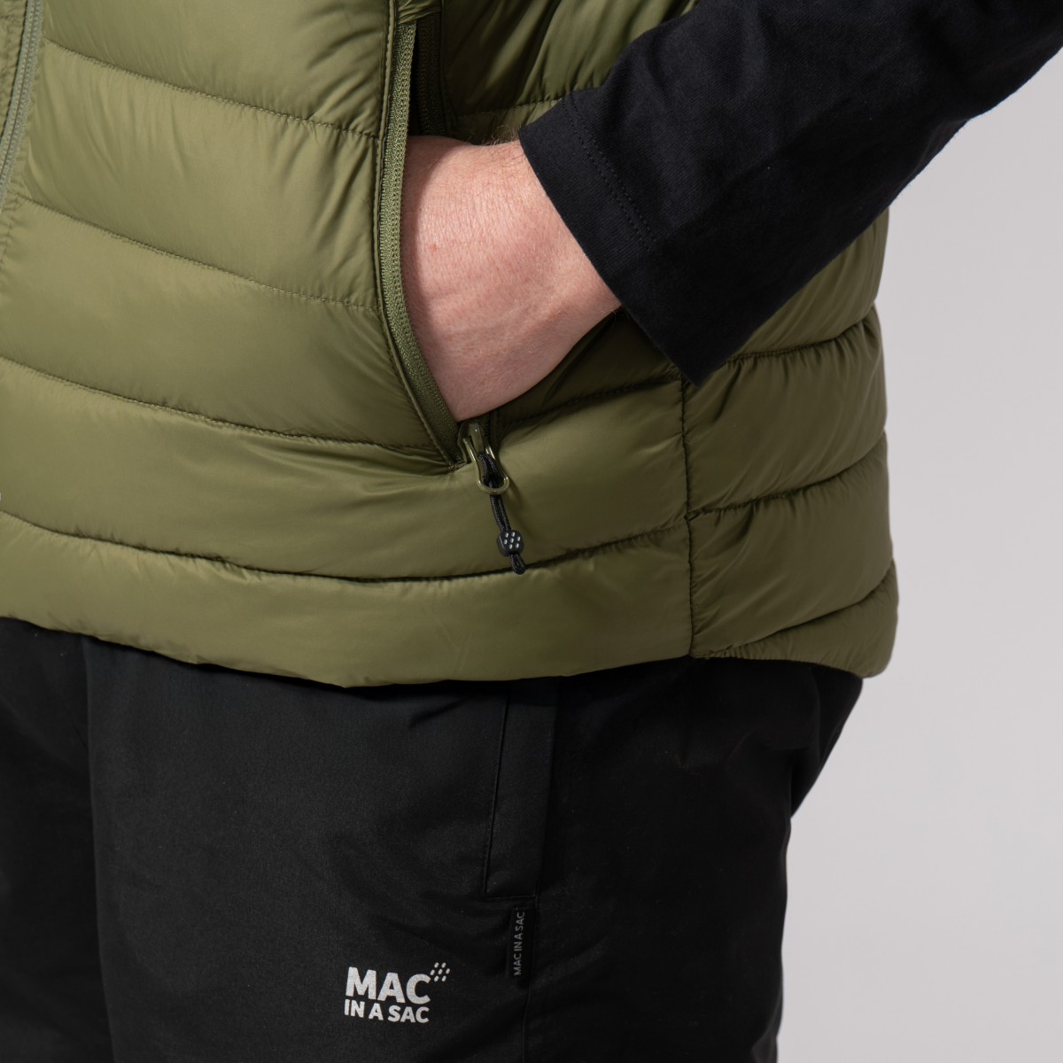 Mens Synergy Insulated Thermolite Gilet Khaki MAC IN A SAC - view 6