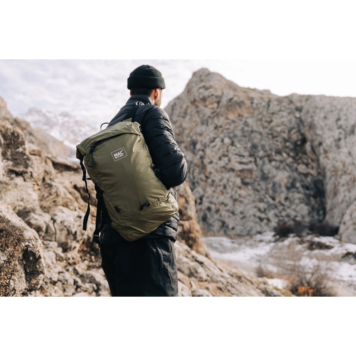 Олекотена водоустойчива сгъваема раница Travelite Backpack Khaki MAC IN A SAC - изглед 4