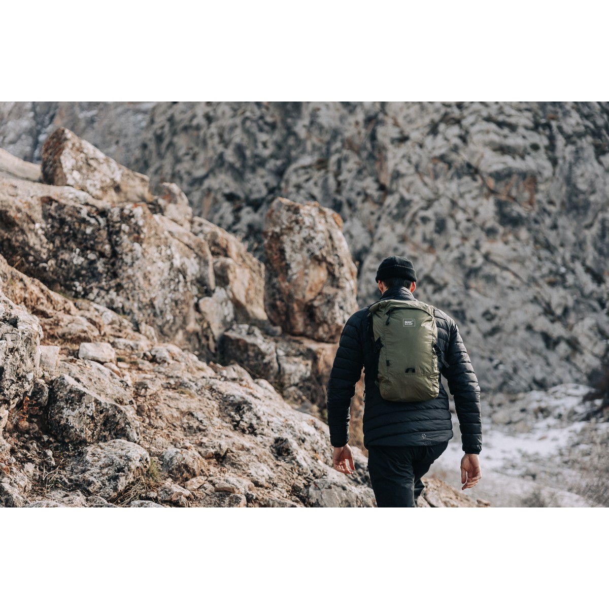 Олекотена водоустойчива сгъваема раница Travelite Backpack Khaki MAC IN A SAC - изглед 3