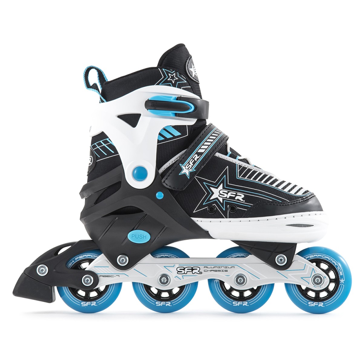 SFR Pulsar Blue Children's Adjustable Inline Skates SFR - view 3 - Extreme-bg.com SFR Pulsar Blue Children's Adjustable Inline Skates SFR - view 3