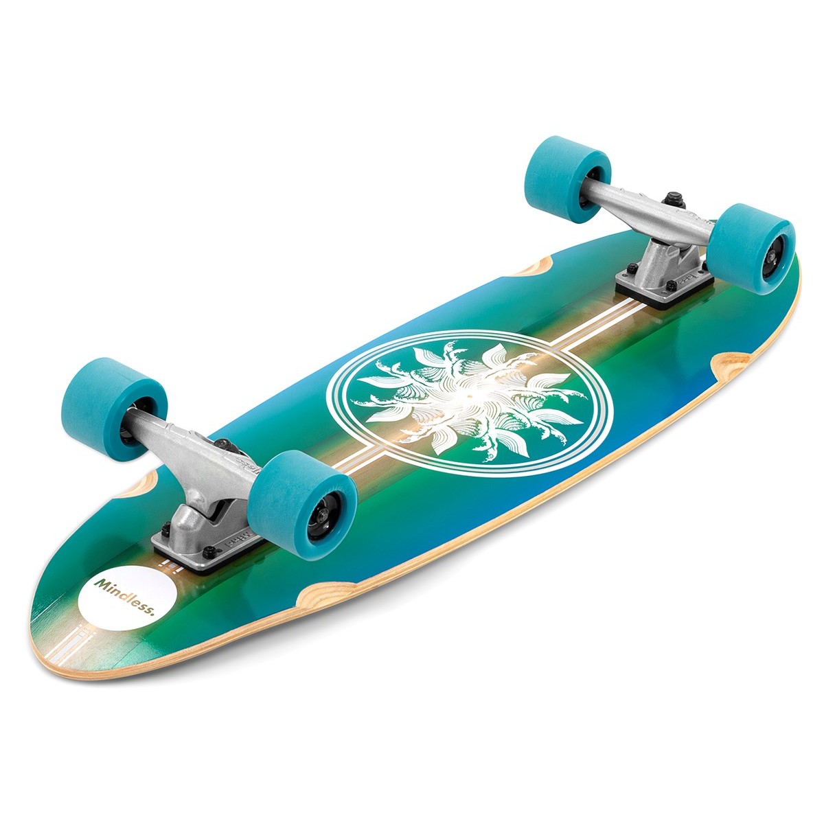 Сърф Скейт Mindless Wake 35 – Дълъг Сърф Борд за Асфалт с Pintail Дизайн и ABEC 9 (син) MINDLESS - изглед 8