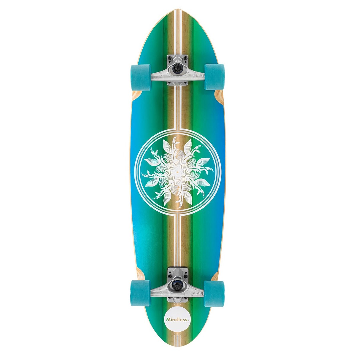 Сърф Скейт Mindless Wake 35 – Дълъг Сърф Борд за Асфалт с Pintail Дизайн и ABEC 9 (син) MINDLESS - изглед 2