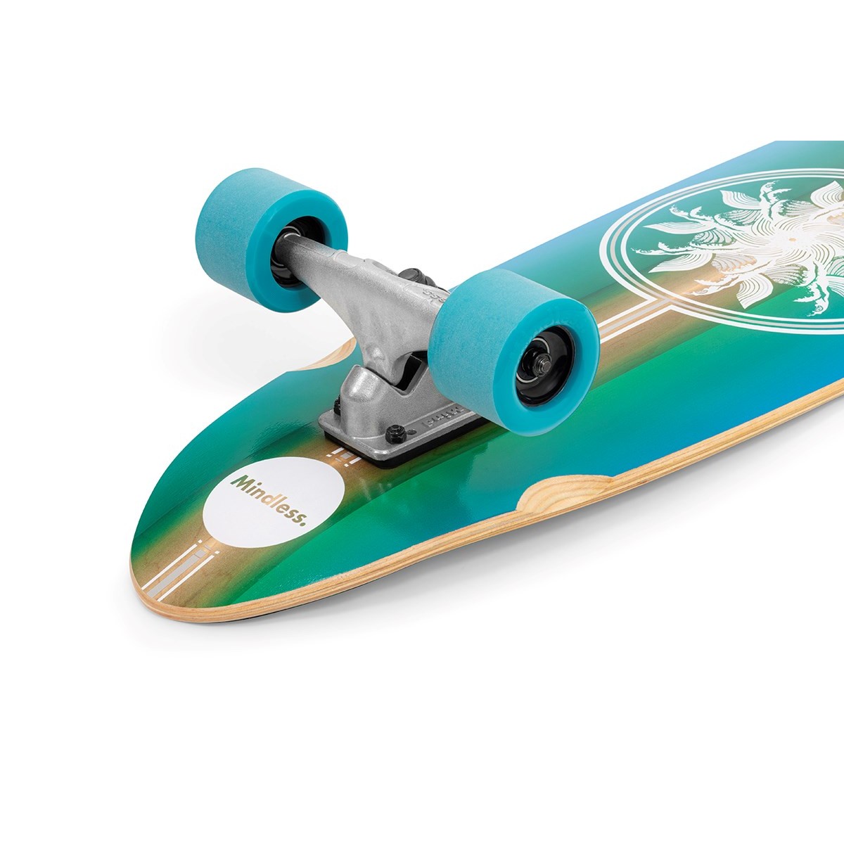 Сърф Скейт Mindless Wake 35 – Дълъг Сърф Борд за Асфалт с Pintail Дизайн и ABEC 9 (син) MINDLESS - изглед 10