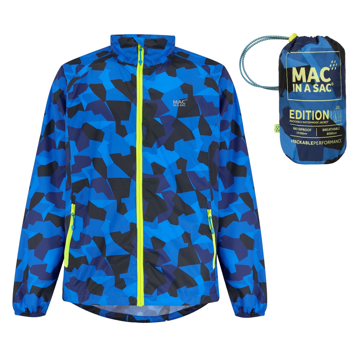Jacket waterproof Mac in a Sac Origin 2 Edition Blue Camo MAC IN A SAC - view 2 - Extreme-bg.com Jacket waterproof Mac in a Sac Origin 2 Edition Blue Camo MAC IN A SAC - view 2