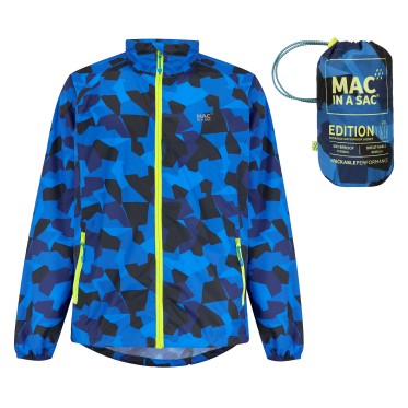 Jacket waterproof Mac in a Sac Origin 2 Edition Blue Camo MAC IN A SAC - view 1
