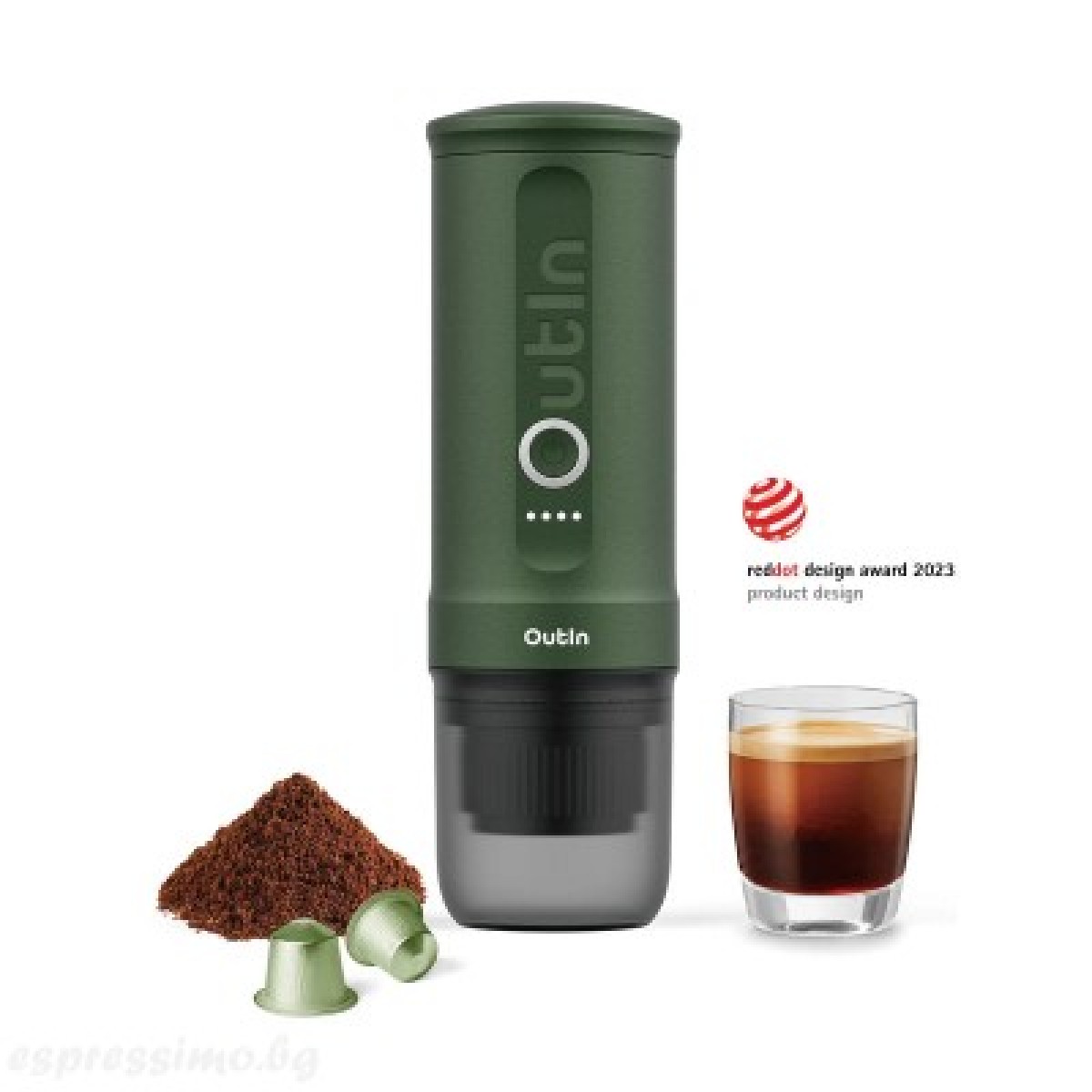 Преносима електрическа кафемашина За Еспресо Outin Nano Forest за мляно кафе и за капсули OUTIN  - изглед 2