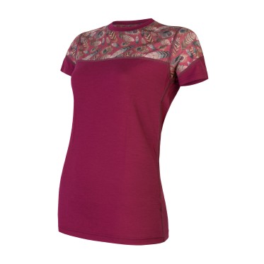 Дамска мерино тениска MERINO IMPRESS tee ss LIL SENSOR - изглед 1